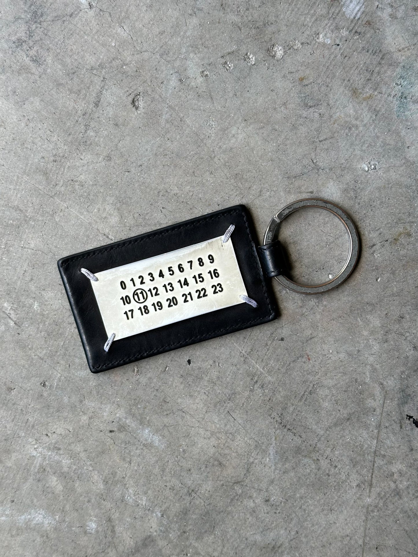 Maison Margiela Leather Paint Splatter Key Chain