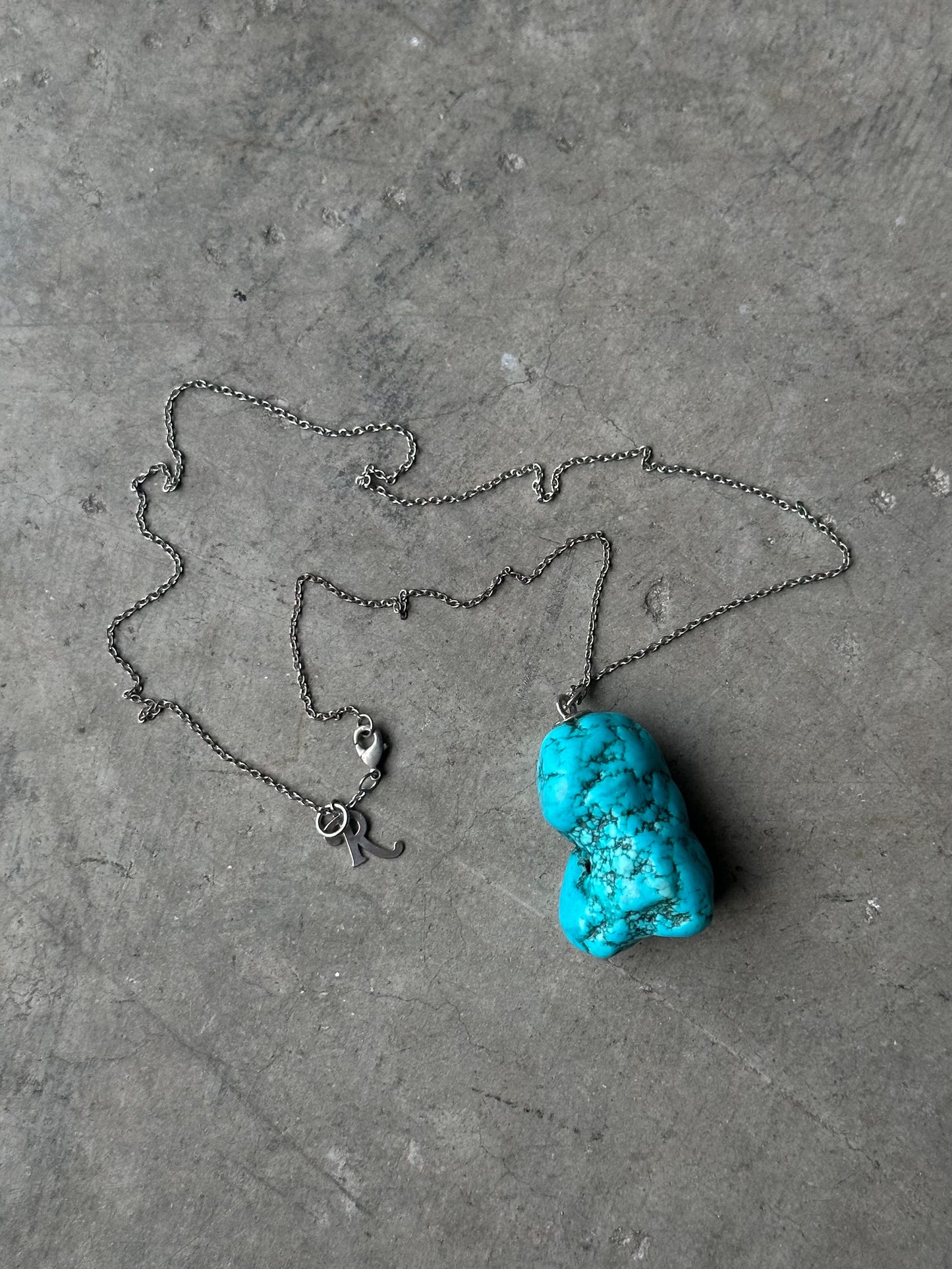 Raf Simons Blue Crystal Necklace