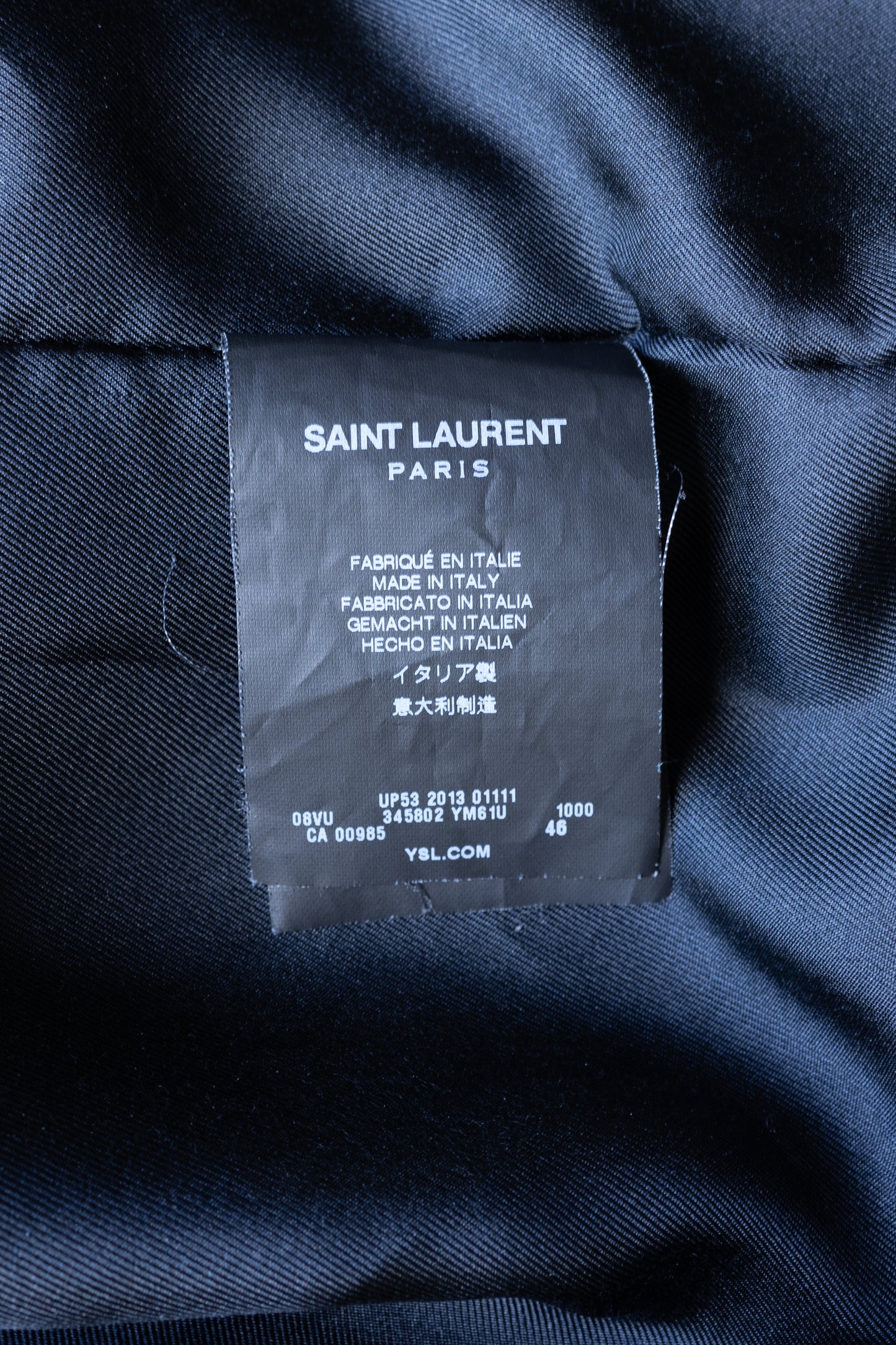 Saint Laurent 2013 Satin Teddy Jacket