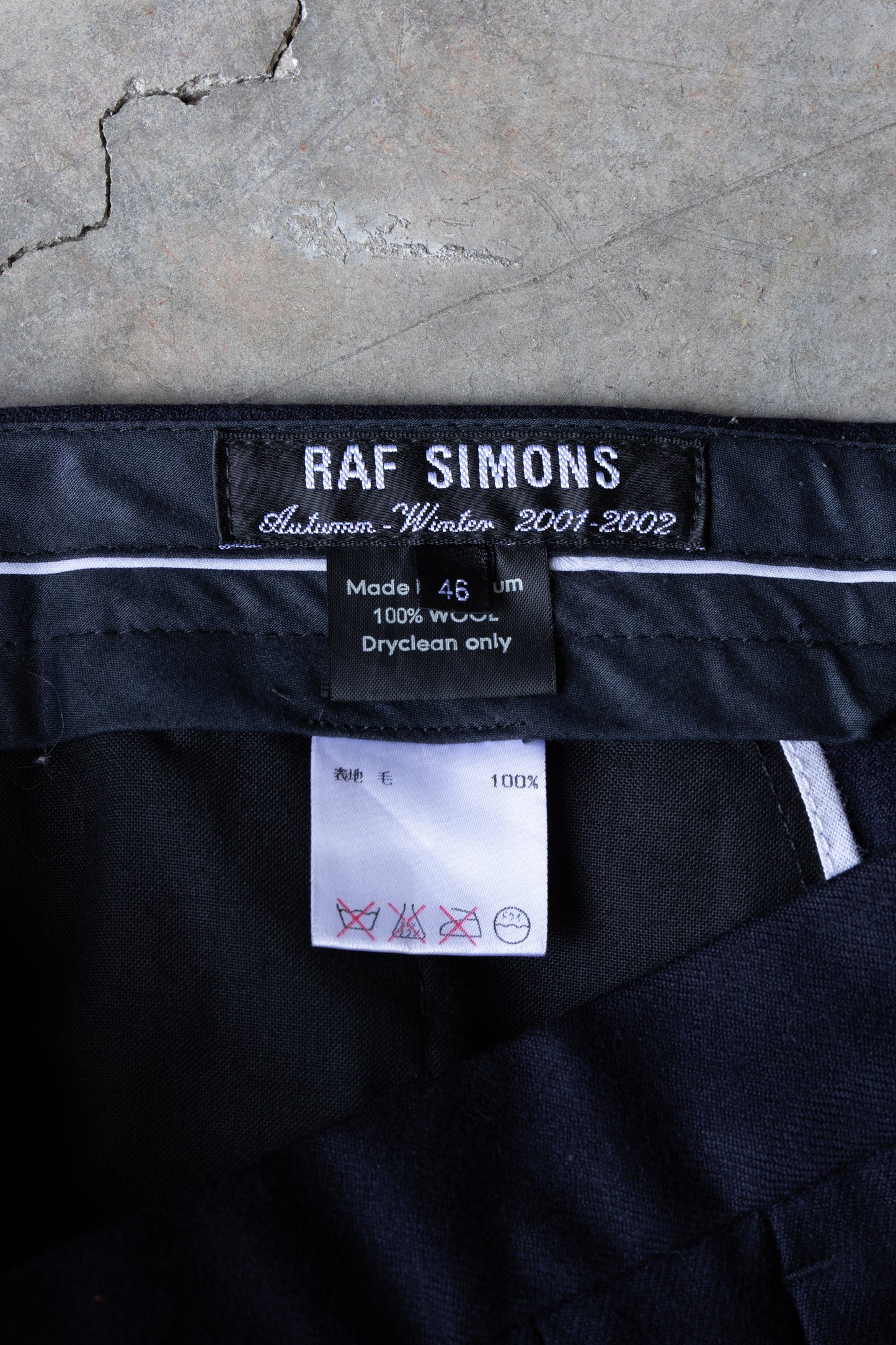 Raf Simons A/W01 Riot Suit Pants